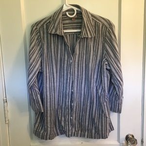 Women’s Croft & Barrow striped button-down shirt